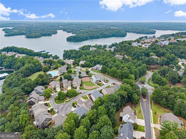3311 Marina View Way, Gainesville, GA 30506 - aerial view of residential area featuring a large body of water and a forest
