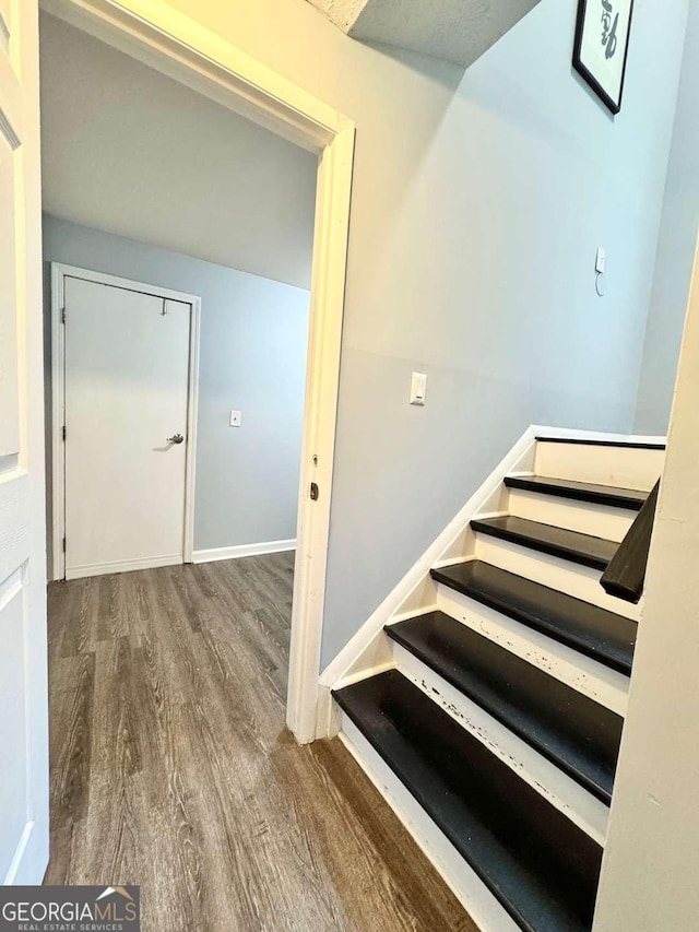 3544 Citrus Dr, Duluth, GA 30096 - stairs with wood finished floors