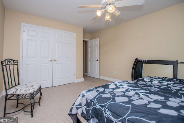 204 Pinehurst Way, Carrollton, GA 30116 - carpeted bedroom with a closet and a ceiling fan