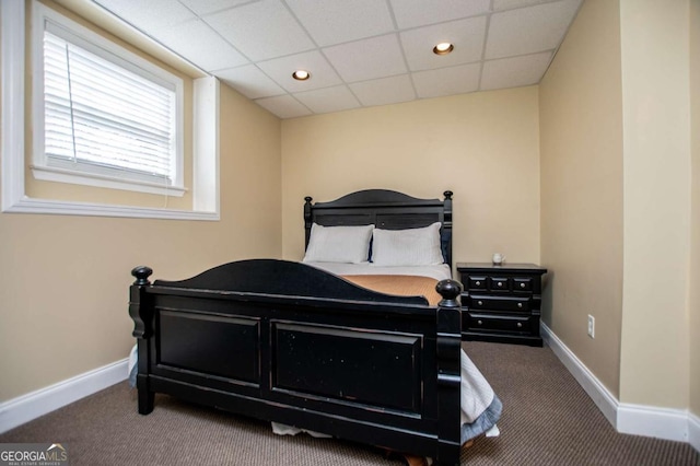 204 Pinehurst Way, Carrollton, GA 30116 - carpeted bedroom featuring a paneled ceiling and recessed lighting