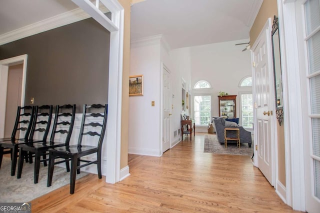 204 Pinehurst Way, Carrollton, GA 30116 - foyer entrance with light wood-style floors and ornamental molding