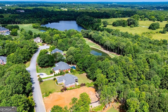 204 Pinehurst Way, Carrollton, GA 30116 - aerial view of property's location featuring a large body of water and a forest