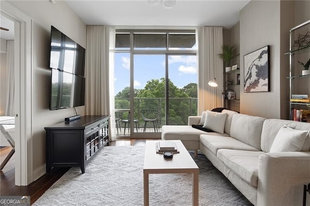 905 Juniper St NE Unit 701, Atlanta, GA 30309 - living area featuring wood finished floors