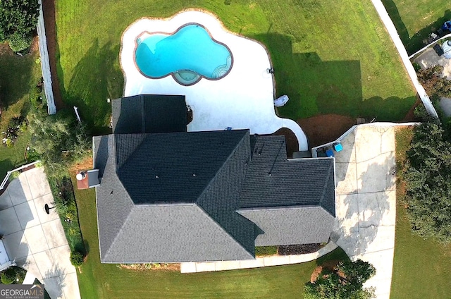 1197 Kenilworth Trce, Snellville, GA 30078 - aerial view of property and surrounding area with a pool