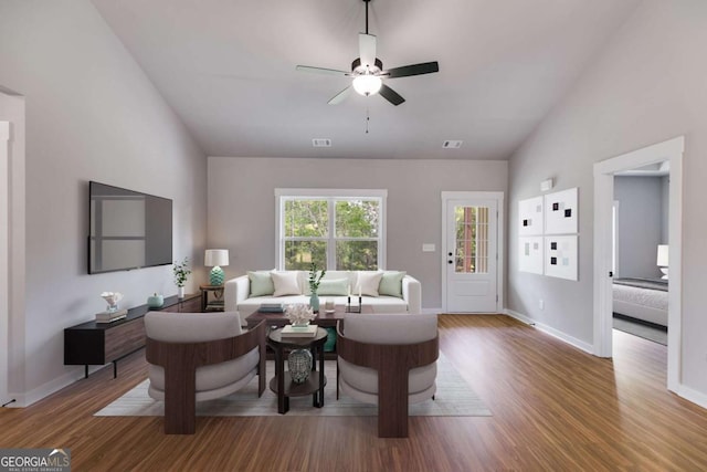 TRACT3 Grogan Rd, Buchanan, GA 30113 - living room featuring wood finished floors and a ceiling fan