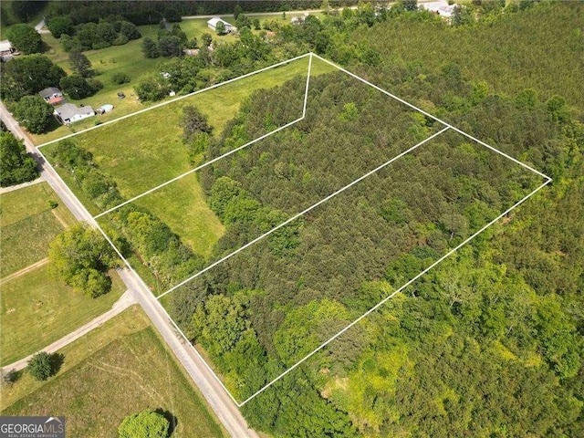 TRACT3 Grogan Rd, Buchanan, GA 30113 - aerial view of property and surrounding area with property boundaries highlighted and a forest