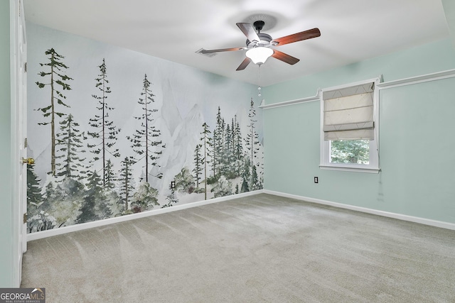77 Springfield Ct, Newnan, GA 30265 - carpeted spare room featuring a ceiling fan and baseboards