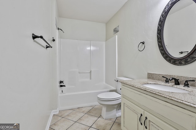 77 Springfield Ct, Newnan, GA 30265 - bathroom with vanity, tile patterned flooring, and washtub / shower combination