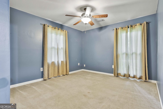 77 Springfield Ct, Newnan, GA 30265 - carpeted empty room with ceiling fan and baseboards
