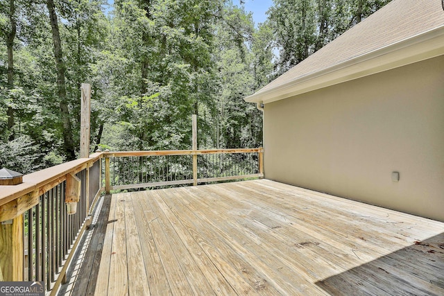 77 Springfield Ct, Newnan, GA 30265 - deck featuring view of wooded area
