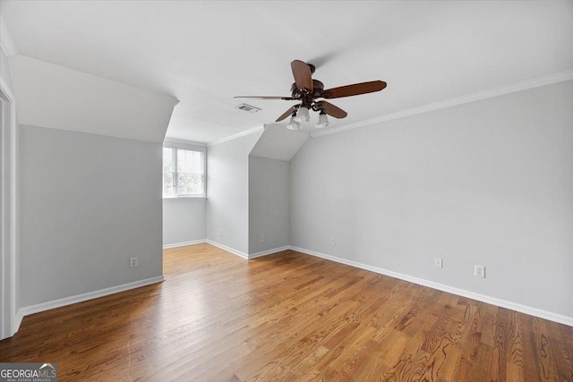133 N Wellington, Macon, GA 31210 - bonus room featuring ceiling fan, wood finished floors, and vaulted ceiling