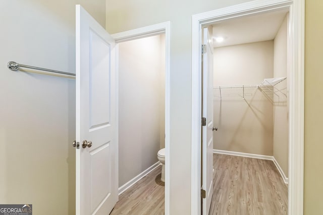 110 Golden Ingot Ct, Perry, GA 31069 - bathroom with wood finished floors and a spacious closet