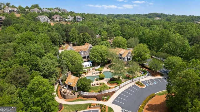 7114 Nightfall Ln, Gainesville, GA 30506 - bird's eye view of a forest and a pool