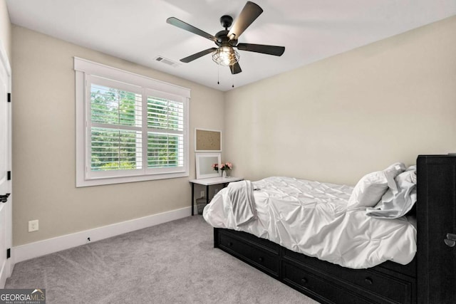213 River Trl, Ball Ground, GA 30107 - bedroom with carpet floors and ceiling fan