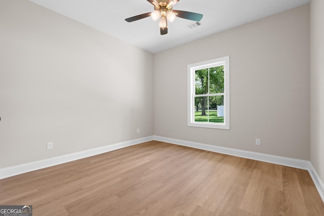 19 Honeysuckle Dr, Claxton, GA 30417 - unfurnished room with light wood-style flooring and ceiling fan