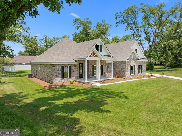19 Honeysuckle Dr, Claxton, GA 30417 - craftsman inspired home featuring brick siding, roof with shingles, and a porch