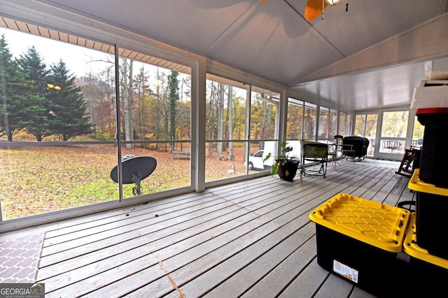104 Bowers Cir, Blairsville, GA 30512 - sunroom / solarium featuring lofted ceiling and a ceiling fan