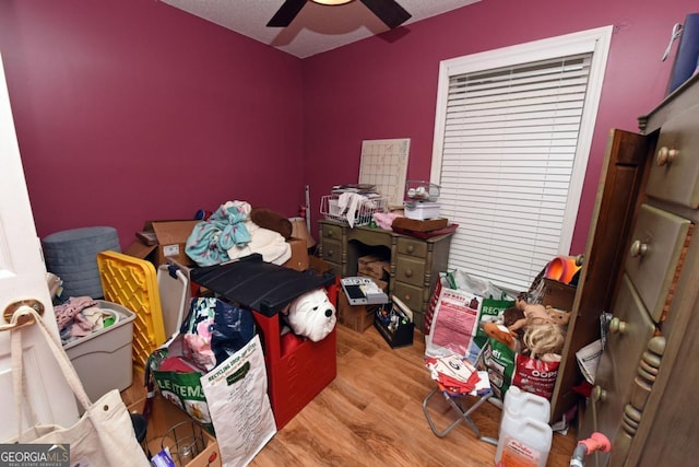 104 Bowers Cir, Blairsville, GA 30512 - bedroom featuring wood finished floors and ceiling fan