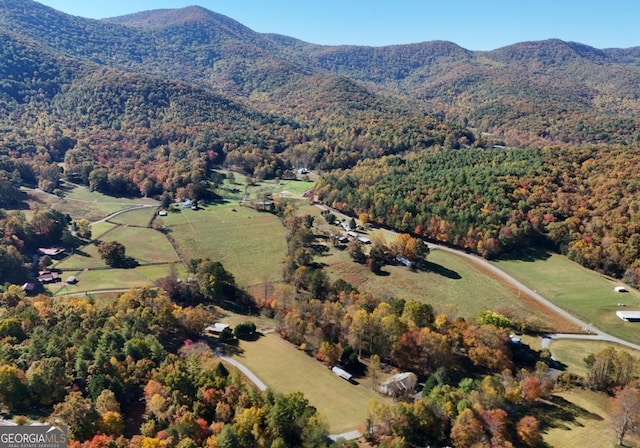 104 Bowers Cir, Blairsville, GA 30512 - view of property location with a heavily wooded area and a mountainous background