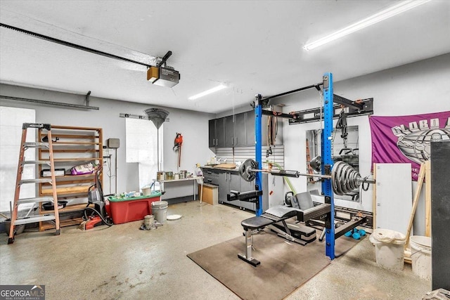 116 Overlook Bnd, Kingsland, GA 31548 - workout room featuring a garage