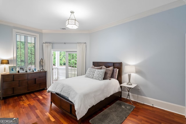 3401 Stillhouse Rd SE, Atlanta, GA 30339 - bedroom featuring multiple windows, wood finished floors, ornamental molding, and access to exterior