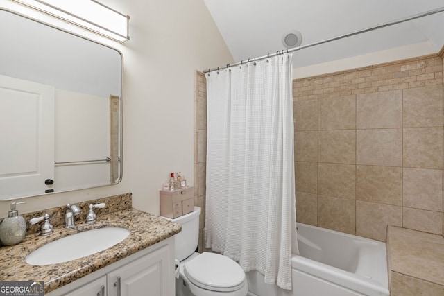 3401 Stillhouse Rd SE, Atlanta, GA 30339 - full bathroom featuring vanity and shower / bathtub combination with curtain