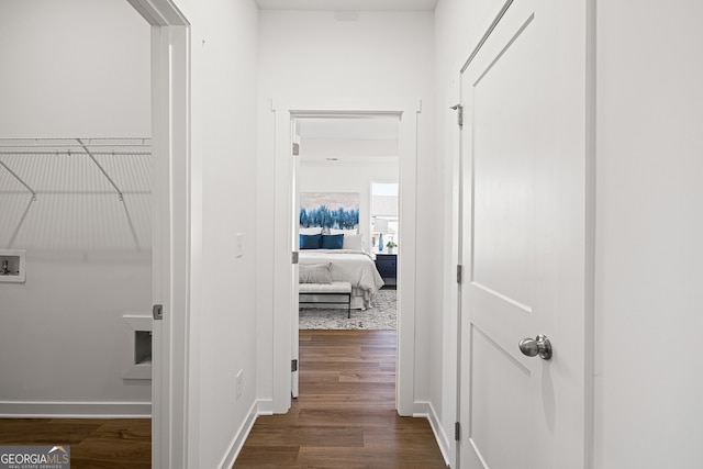 1313 Pj E Rd, Covington, GA 30014 - hallway featuring dark wood finished floors