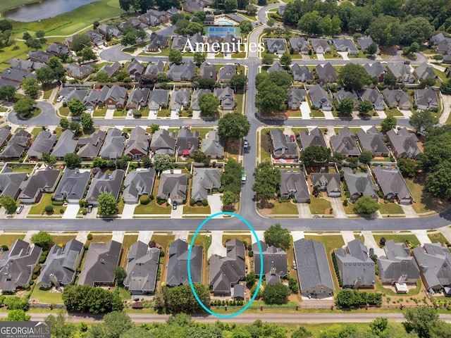 141 Wexford Ct, Stockbridge, GA 30281 - aerial perspective of suburban area featuring a large body of water and a golf club
