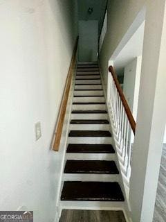 3609 Ginnis Rd SW Unit 6, Atlanta, GA 30331 - staircase featuring wood finished floors