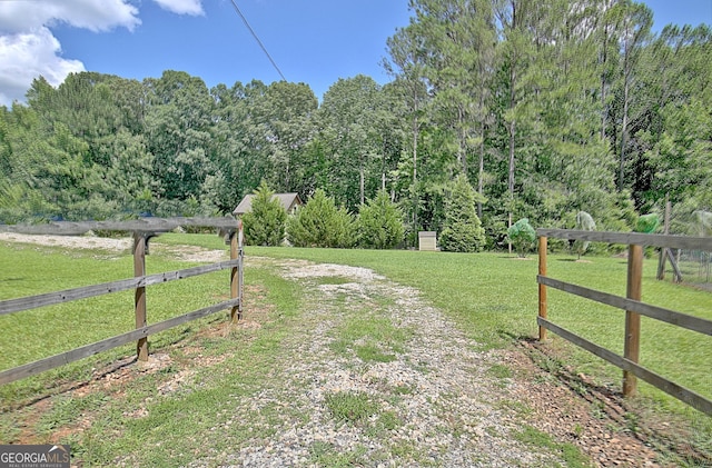 460 Morgan Mill Rd, Brooks, GA 30205 - view of yard with a wooded view