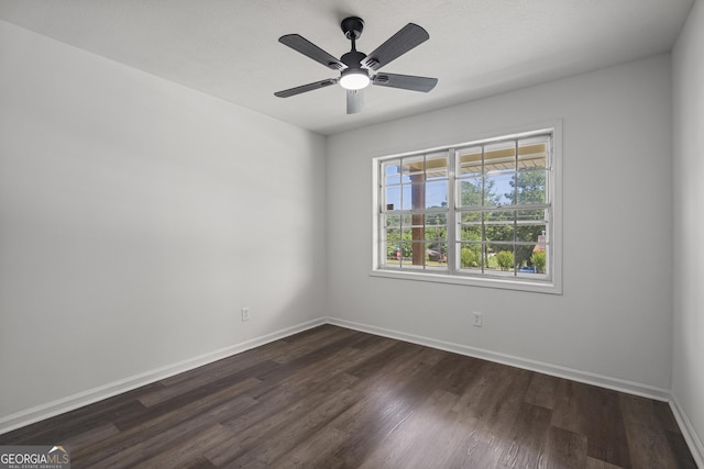 2800 Vultee Dr, Columbus, GA 31909 - empty room with dark wood-style flooring and a ceiling fan