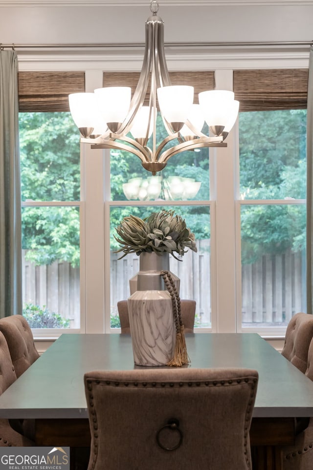 10580 Grandview Sq, Johns Creek, GA 30097 - dining room featuring a chandelier