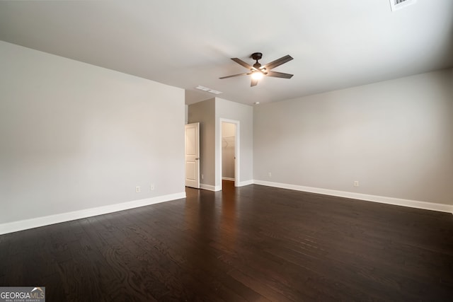 10580 Grandview Sq, Johns Creek, GA 30097 - unfurnished room featuring a ceiling fan and dark wood-style floors