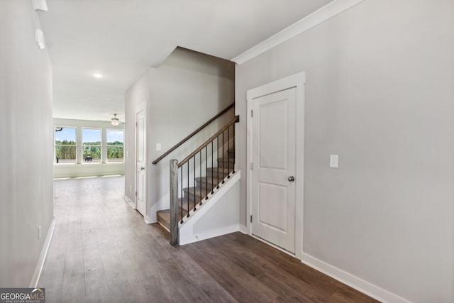 4601 Blacksmith Ln, Jefferson, GA 30549 - staircase featuring wood finished floors and recessed lighting