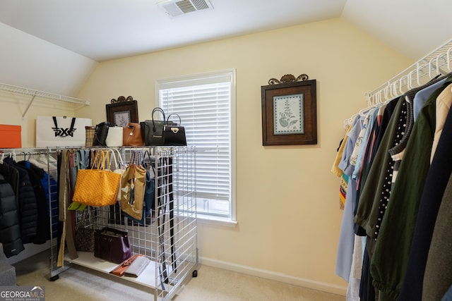 2940 Bentbill Xing, Cumming, GA 30041 - spacious closet featuring lofted ceiling and carpet flooring
