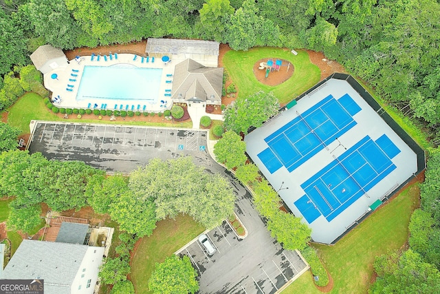 2940 Bentbill Xing, Cumming, GA 30041 - bird's eye view of a pool area