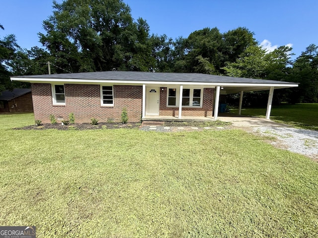 882 Campbell Rd, Covington, GA 30014 - single story home with a front lawn, brick siding, and driveway