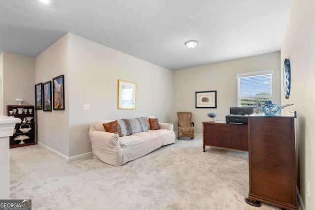 850 Ethereow Ct, Lawrenceville, GA 30046 - office area featuring baseboards and light colored carpet