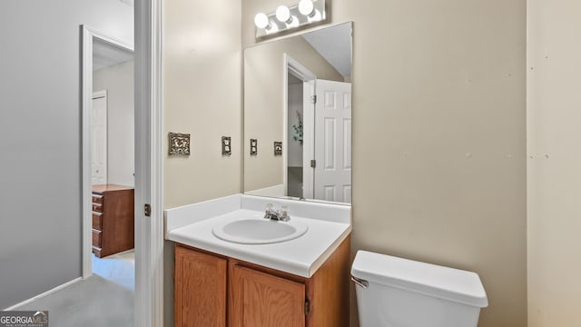 3627 Spring Meadow Ct, Acworth, GA 30101 - half bathroom featuring toilet and vanity
