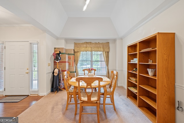 491 Brickleberry Rdg, Athens, GA 30605 - dining area with lofted ceiling and ornamental molding