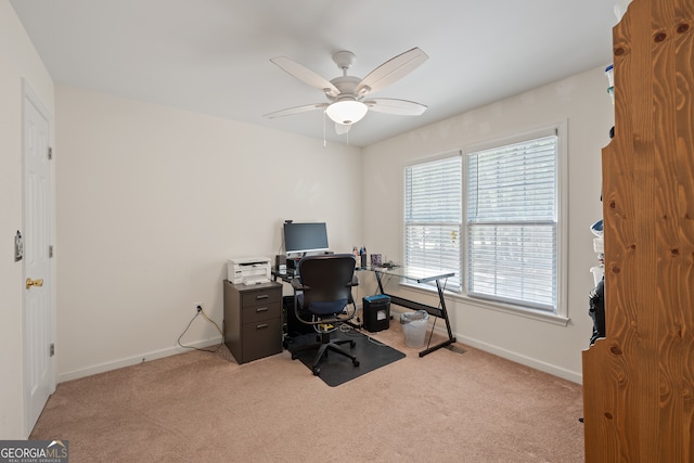 491 Brickleberry Rdg, Athens, GA 30605 - carpeted office with baseboards and a ceiling fan