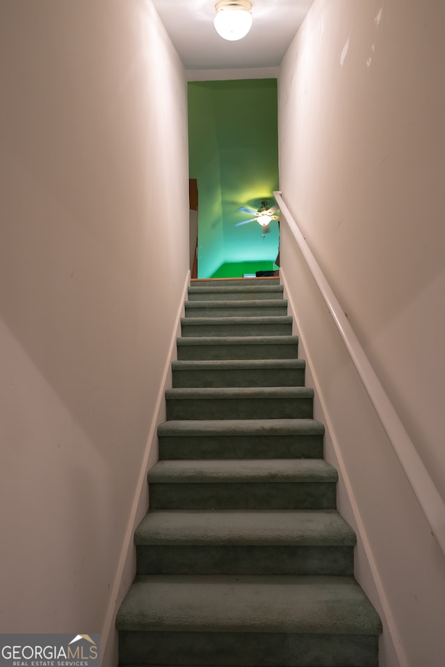 491 Brickleberry Rdg, Athens, GA 30605 - stairs featuring ceiling fan