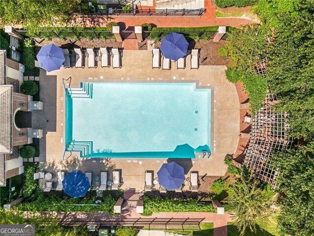 3635 E Paces Cir NE Unit 1405, Atlanta, GA 30326 - aerial view of a pool