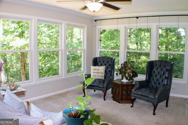 1310 Larkview Dr SW, Lilburn, GA 30047 - sunroom featuring plenty of natural light, carpet floors, and crown molding