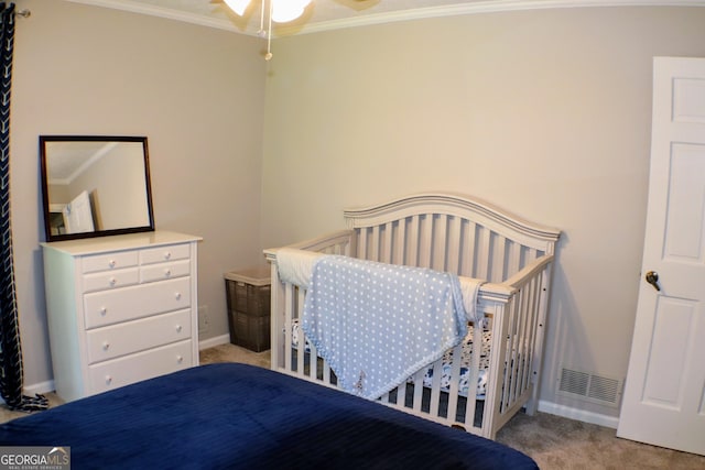 1310 Larkview Dr SW, Lilburn, GA 30047 - bedroom with ornamental molding and carpet
