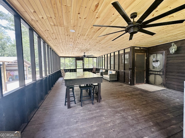 226 Cherokee Rd, Glenwood, GA 30428 - sunroom featuring a ceiling fan