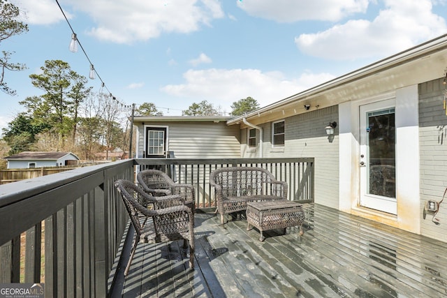 456 Pretty View Ln SE, Smyrna, GA 30082 - wooden deck featuring outdoor lounge area