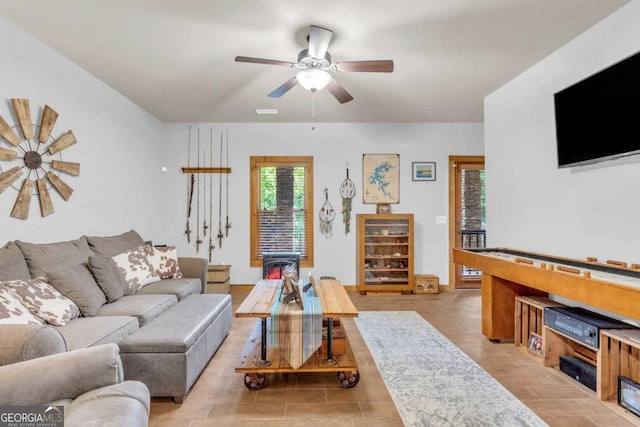 2357 Haven Heights Rd, Hiawassee, GA 30546 - living room featuring ceiling fan