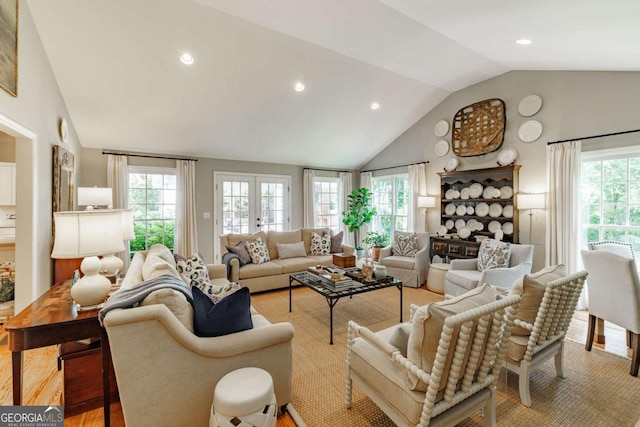 1060 Woodhollow Ln, Athens, GA 30606 - living room with lofted ceiling and recessed lighting