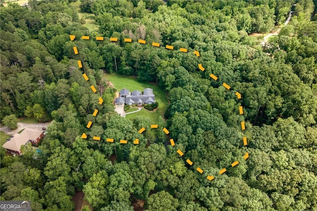 1060 Woodhollow Ln, Athens, GA 30606 - view of property location featuring property parcel outlined and a forest